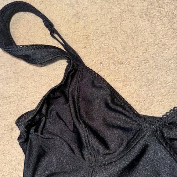UO Out From Under Black Silk Bodysuit - Picture 3 of 5